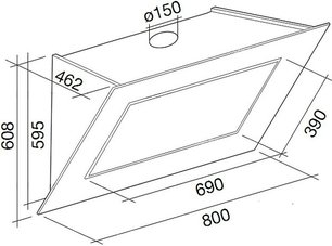 Вытяжка Фалмек Quasar 80 Vetro (800) stec white фото 3 в Краснодаре Вытяжка Falmec Quasar 80 Vetro (800) stec white фото 3 в Краснодаре