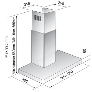 Вытяжка Кертинг KHC 6957 X фото 4 в Краснодаре Вытяжка Korting KHC 6957 X фото 4 в Краснодаре