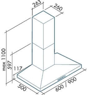 Вытяжка Фалмек Vulcano 60 ix (450) фото 2 в Краснодаре Вытяжка Falmec Vulcano 60 ix (450) фото 2 в Краснодаре