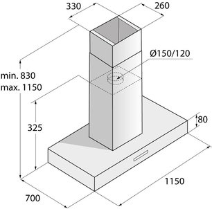 Островная вытяжка Asko CI4176 S фото 4 в Краснодаре