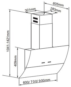 Вытяжка Зигмунд Штайн K 226.91 B фото 3 в Краснодаре Вытяжка Zigmund Shtain K 226.91 B фото 3 в Краснодаре