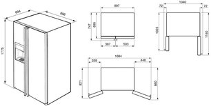 Холодильник Smeg SBS8003A фото 2 в Краснодаре