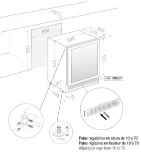 Встраиваемый винный шкаф Pando PVMBP 60-45 PAR фото 3 в Краснодаре