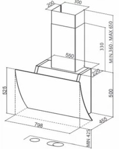 Вытяжка Faber VERSUS BK A80 фото 3 в Краснодаре