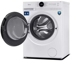 Стиральная машина с функцией сушки Мидеа MF200D80WBS/W-RU фото 2 в Краснодаре Стиральная машина с функцией сушки Midea MF200D80WBS/W-RU фото 2 в Краснодаре