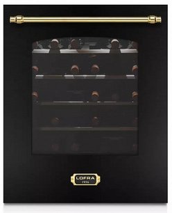 Встраиваемый винный шкаф Lofra ZBRNM36T BRASS две зоны фото в Краснодаре