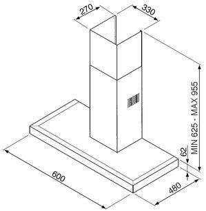 Вытяжка Смег KSE61X-1 фото 2 в Краснодаре Вытяжка Smeg KSE61X-1 фото 2 в Краснодаре