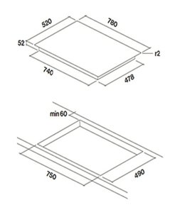 Варочная панель FALMEC PIANO INDUZIONE (78 Х 52) фото 2 в Краснодаре Варочная панель FALMEC PIANO INDUZIONE (78 Х 52) фото 2 в Краснодаре