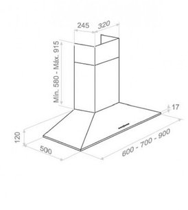 Вытяжка Пандо P-227/70 IX 850 S.E.C. 230/50 фото 3 в Краснодаре Вытяжка Pando P-227/70 IX 850 S.E.C. 230/50 фото 3 в Краснодаре