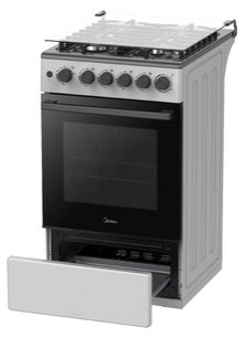 Газовая плита Midea MFO-M4G20T0E(SL) фото 3 в Краснодаре