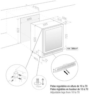Встраиваемый винный шкаф Pando PVMBP 60-45XR фото 3 в Краснодаре