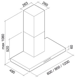 Вытяжка Фалмек Plane 120 ix (600) фото 4 в Краснодаре Вытяжка Falmec Plane 120 ix (600) фото 4 в Краснодаре