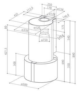 Вытяжка Фабер Cassiopea EG8 X/V A50 Active фото 3 в Краснодаре Вытяжка Faber Cassiopea EG8 X/V A50 Active фото 3 в Краснодаре