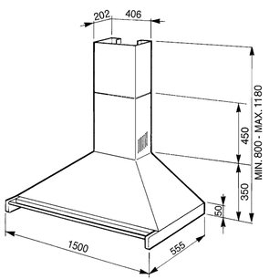 Вытяжка Смег KD150X-2 фото 2 в Краснодаре Вытяжка Smeg KD150X-2 фото 2 в Краснодаре