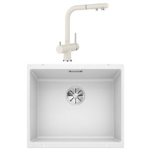 Blanco (мойка SUBLINE 500-U SILGRANIT + FONTAS-S II SILGRANIT белый) фото в Краснодаре