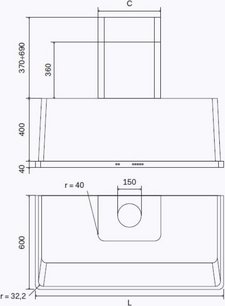 Вытяжка Ilve AM150/BL фото 4 в Краснодаре