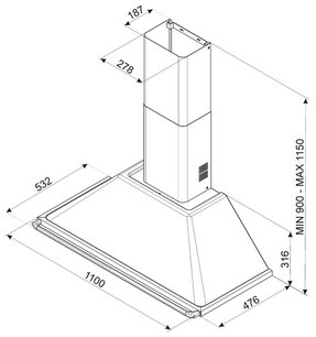 Вытяжка Смег KT110BL фото 2 в Краснодаре Вытяжка Smeg KT110BL фото 2 в Краснодаре