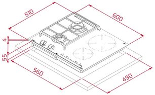 Варочная панель Тека HYBRID JZC 64322 ABN BLACK фото 2 в Краснодаре Варочная панель Teka HYBRID JZC 64322 ABN BLACK фото 2 в Краснодаре