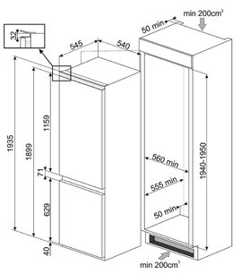 Холодильник Смег C8194TN2P фото 4 в Краснодаре Холодильник Smeg C8194TN2P фото 4 в Краснодаре
