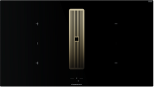 Индукционная варочная поверхность с вытяжкой Kuppersbusch KMI 9850.1 SR-S Gold фото в Краснодаре