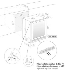 Встраиваемый винный шкаф Pando PVMBP 60-45CRL фото 3 в Краснодаре