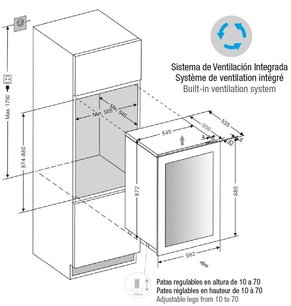 Встраиваемый винный шкаф Pando PVMAVP 88-49CRR фото 3 в Краснодаре