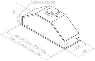 Встраиваемая вытяжка Pando GTI/810 INOX V.1050 ECO SEC PLUS фото 3 в Краснодаре