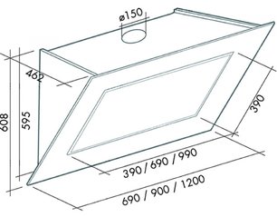 Вытяжка Фалмек Quasar 120 Vetro (800) STEC white фото 3 в Краснодаре Вытяжка Falmec Quasar 120 Vetro (800) STEC white фото 3 в Краснодаре
