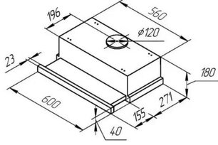 Встраиваемая вытяжка Куперсберг Slimlux II 60 Bronze фото 4 в Краснодаре Встраиваемая вытяжка Kuppersberg Slimlux II 60 Bronze фото 4 в Краснодаре