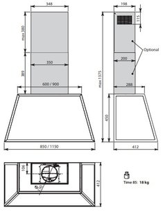 Вытяжка Фалмек TIME 85 INOX фото 2 в Краснодаре Вытяжка Falmec TIME 85 INOX фото 2 в Краснодаре