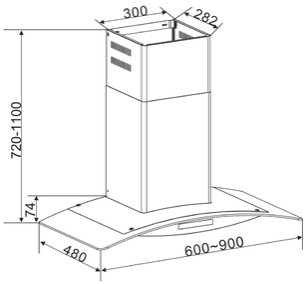Вытяжка Кертинг KHC 6672 X фото 2 в Краснодаре Вытяжка Korting KHC 6672 X фото 2 в Краснодаре