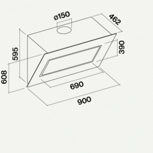 Вытяжка Falmec Quasar Top (A+) 90 Fasteel фото 3 в Краснодаре