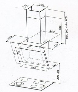Вытяжка Фабер Cocktail XS BK A55 фото 2 в Краснодаре Вытяжка Faber Cocktail XS BK A55 фото 2 в Краснодаре