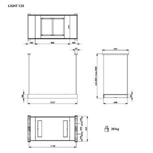 Вытяжка Falmec LIGHT 120 BLACK фото 4 в Краснодаре
