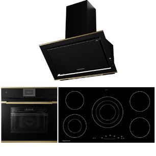 Kuppersbusch (варочная панель KE 9340.0 SR + духовой шкаф BP 6550.0 S4-Airfry + вытяжка DW 9880.0 S4 Gold) фото в Краснодаре Kuppersbusch (варочная панель KE 9340.0 SR + духовой шкаф BP 6550.0 S4-Airfry + вытяжка DW 9880.0 S4 Gold) фото в Краснодаре