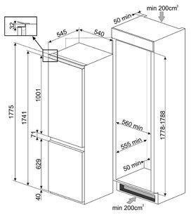 Холодильник Смег C8175TN2P фото 4 в Краснодаре Холодильник Smeg C8175TN2P фото 4 в Краснодаре