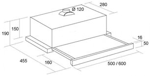 Вытяжка Korting KHP 5610 W фото 2 в Краснодаре