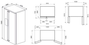 Холодильник Smeg SBS8004P фото 2 в Краснодаре