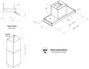 Встраиваемая вытяжка Pando TIL/90 IX V.1050 SEC PLUS фото 4 в Краснодаре