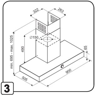 Вытяжка Де Дитрих DHB4974B фото 2 в Краснодаре Вытяжка De Dietrich DHB4974B фото 2 в Краснодаре