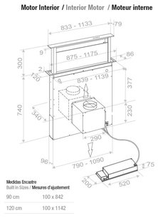Встраиваемая в столешницу вытяжка Пандо E-320/120 IX-CR.TOUCH V.950 SEC фото 3 в Краснодаре Встраиваемая в столешницу вытяжка Pando E-320/120 IX-CR.TOUCH V.950 SEC фото 3 в Краснодаре