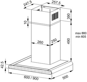 Вытяжка Кертинг KHC 6958 XGN фото 4 в Краснодаре Вытяжка Korting KHC 6958 XGN фото 4 в Краснодаре