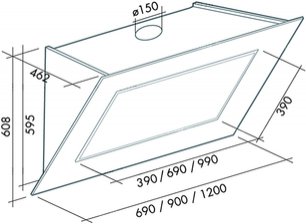 Вытяжка Фалмек Quasar 120 Vetro (800) STEC gray фото 3 в Краснодаре Вытяжка Falmec Quasar 120 Vetro (800) STEC gray фото 3 в Краснодаре