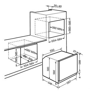 Духовой шкаф Смег SFP120B-1 фото 2 в Краснодаре Духовой шкаф Smeg SFP120B-1 фото 2 в Краснодаре