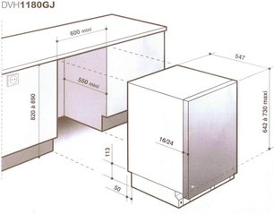 Посудомоечная машина De Dietrich DVH 1180 GJ фото 2 в Краснодаре