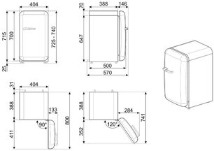 Мини-бар Смег FAB5ROR3 фото 3 в Краснодаре Мини-бар Smeg FAB5ROR3 фото 3 в Краснодаре