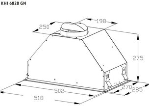 Встраиваемая вытяжка Кертинг KHI 6828 GN фото 3 в Краснодаре Встраиваемая вытяжка Korting KHI 6828 GN фото 3 в Краснодаре