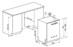 Встраиваемая посудомоечная машина Смег ST2FABRD2 фото 4 в Краснодаре Встраиваемая посудомоечная машина Smeg ST2FABRD2 фото 4 в Краснодаре