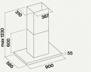 Вытяжка Фалмек Lumina 90 Glass Black island (NRS) фото 2 в Краснодаре Вытяжка Falmec Lumina 90 Glass Black island (NRS) фото 2 в Краснодаре