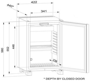 Минибар Dometic RH 449 LDAG фото 4 в Краснодаре